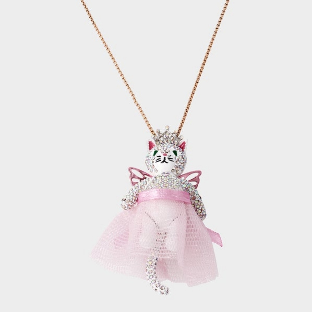NWT Betsey Johnson "Whimsy Fairy Cat Pendant" Necklace | 37373163 | Ballerina